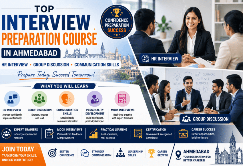 Top Interview Preparation Course in Ahmedabad (2026): HR Interview, Group Discussion & Communication Skills Guide