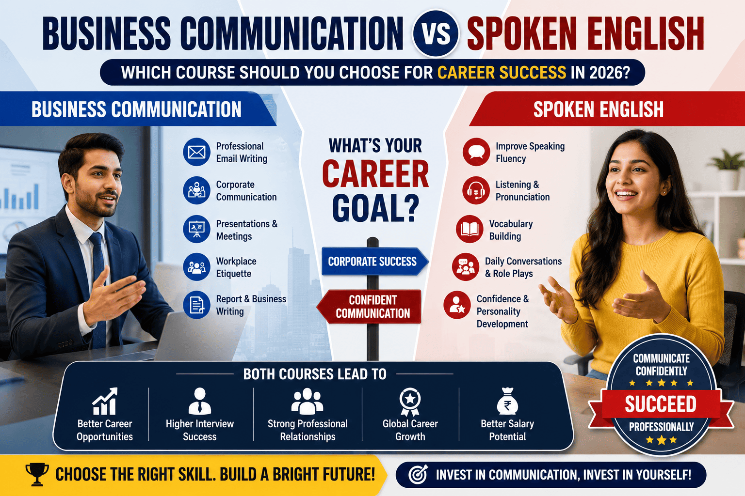 Business Communication vs Spoken English: Which Course Should You Choose for Career Success in 2026?