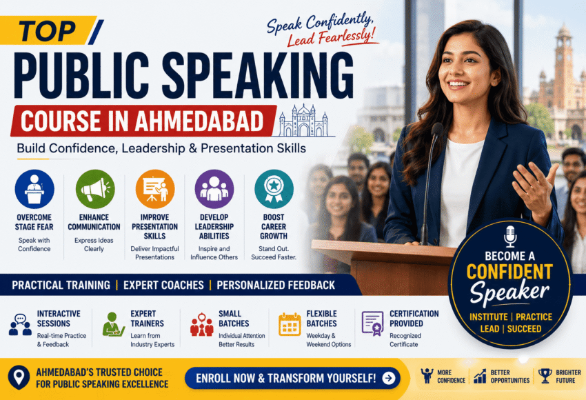 Top Public Speaking Course in Ahmedabad: Build Confidence, Leadership & Presentation Skills (2026 Guide)