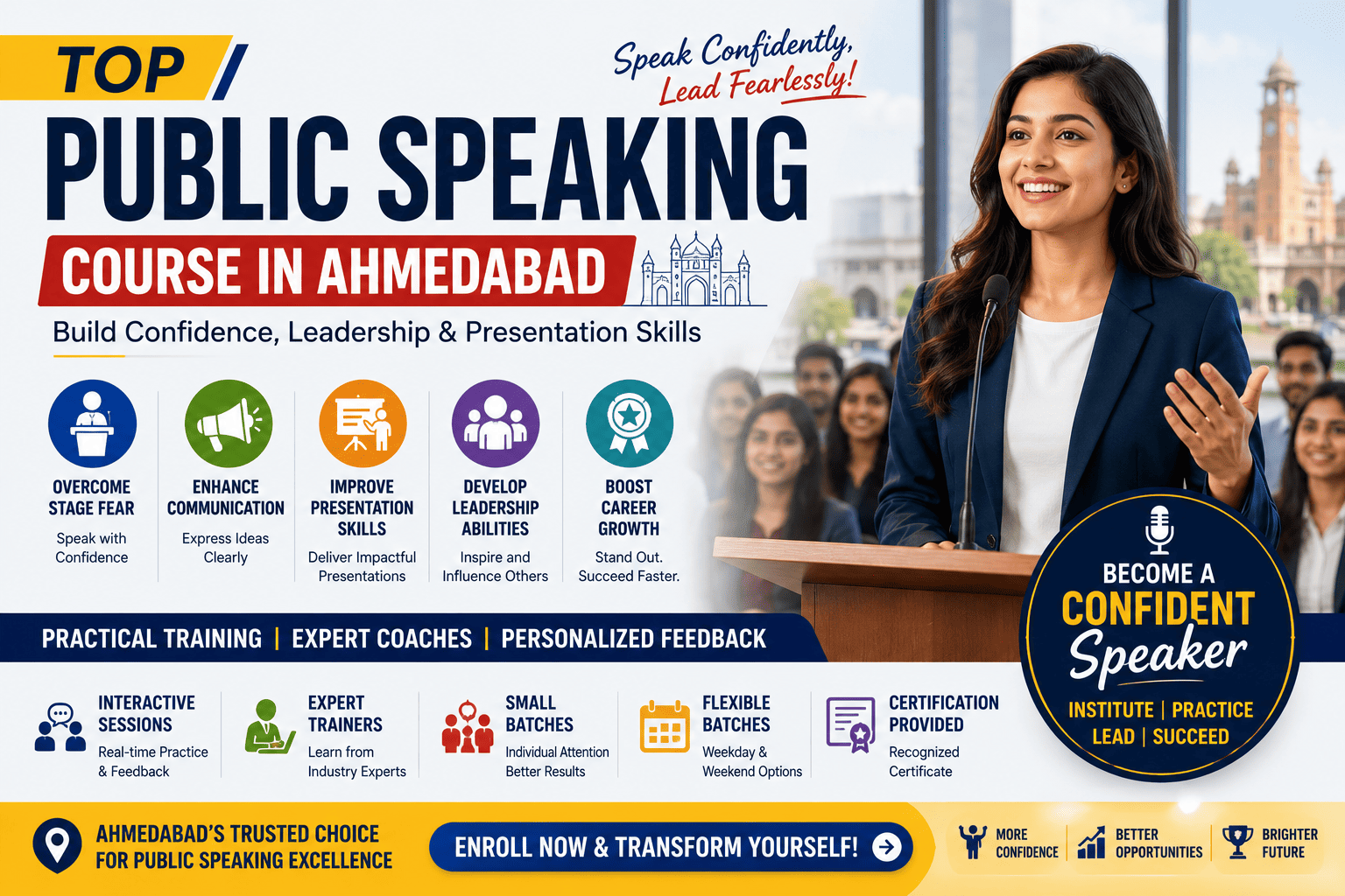 Top Public Speaking Course in Ahmedabad: Build Confidence, Leadership & Presentation Skills (2026 Guide)