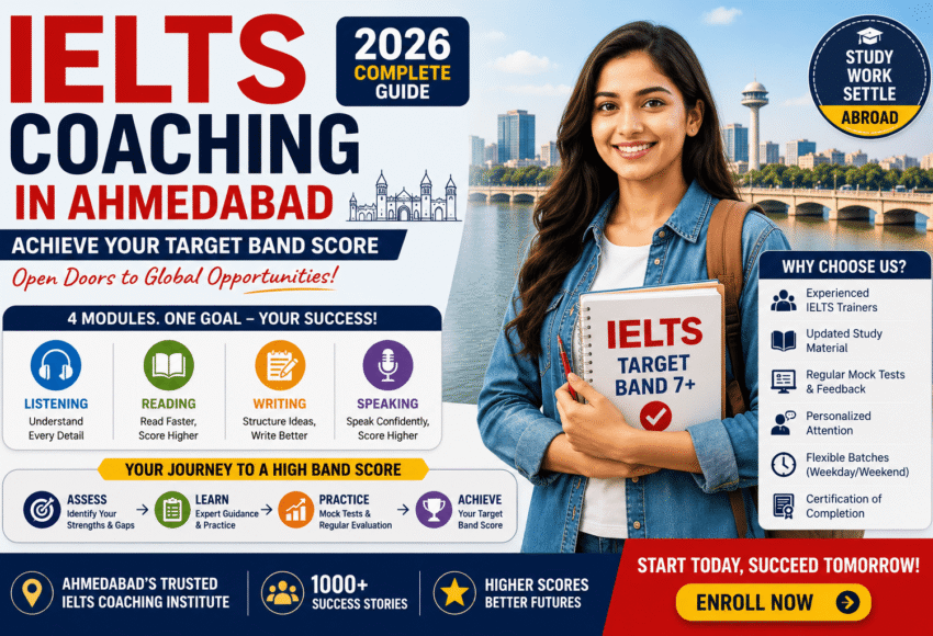 IELTS Coaching in Ahmedabad: Complete Preparation Guide to Achieve Your Target Band Score in 2026