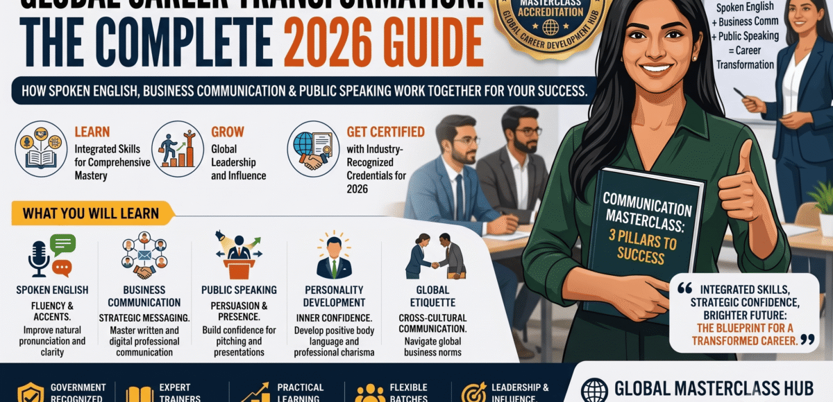 How Spoken English, Business Communication & Public Speaking Together Can Transform Your Career (2026 Guide)