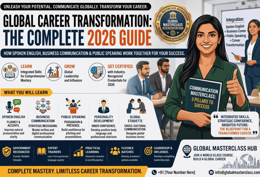How Spoken English, Business Communication & Public Speaking Together Can Transform Your Career (2026 Guide)