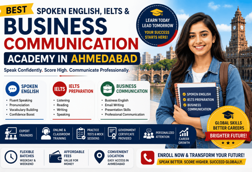 Best Spoken English, IELTS & Business Communication Academy in Ahmedabad