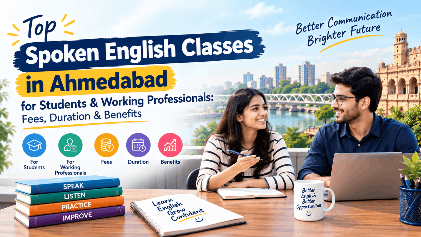 Top Spoken English Classes in Ahmedabad for Students Working Professionals Fees, Duration Benefits